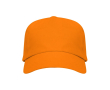 Katoenen pet met verstelbare klittenbandsluiting en ventilatiegaatjes kleur oranje