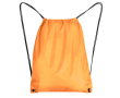 Trekkoordrugzak van polyester 210D met metalen oogjes kleur oranje