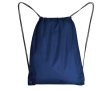 Trekkoordrugzak van polyester 210D met metalen oogjes kleur marineblauw