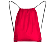 Trekkoordrugzak van polyester 210D met metalen oogjes kleur rood