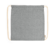 Eco rugzak met trekkoord in gemêleerde afwerking 120 g/m² kleur zwart