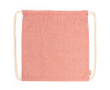 Eco rugzak met trekkoord in gemêleerde afwerking 120 g/m² kleur rood
