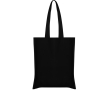 Non-woven tas met lange gelaste hengsels, draagkracht 6 kg kleur zwart