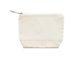Tweekleurige katoenen toilettas met bijpassende ritssluiting 280 g/m² kleur naturel