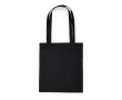 Katoenen tas met lange hengsels in verschillende kleuren kleur zwart