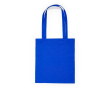 Katoenen tas met lange hengsels in verschillende kleuren kleur koningsblauw
