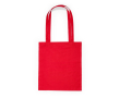 Katoenen tas met lange hengsels in verschillende kleuren kleur rood