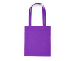 Katoenen tas met lange hengsels in verschillende kleuren kleur paars