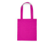 Katoenen tas met lange hengsels in verschillende kleuren kleur roze