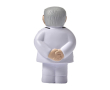Stressbal van PU-schuim in de vorm van een dokter, personaliseerbaar kleur wit