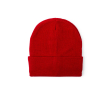 Gebreide muts met omgeslagen rand om te personaliseren kleur rood