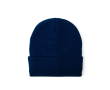 Gebreide muts met omgeslagen rand om te personaliseren kleur marineblauw