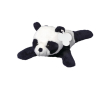 Knuffel in de vorm van een liggende panda, te bedrukken met logo kleur wit/zwart