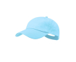 Pet van katoen met 5 panelen en klittenbandsluiting, in diverse kleuren kleur pastel blauw