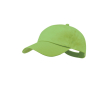 Pet van katoen met 5 panelen en klittenbandsluiting, in diverse kleuren kleur pastel groen