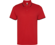 Technische polo met korte mouwen en rib 200 g/m2 Roly Direct Sian kleur rood