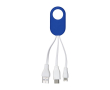 Oplaadkabelset voor personalisatie met korte kabels van 5,5 cm kleur blauw