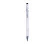 Aluminium balpen met rubberen afwerking in Alu Even kleur kleur wit