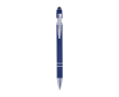 Aluminium balpen met rubberen afwerking in Alu Even kleur kleur donkerblauw