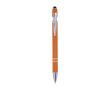 Aluminium balpen met rubberen afwerking in Alu Even kleur kleur oranje