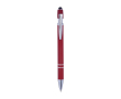 Aluminium balpen met rubberen afwerking in Alu Even kleur kleur bordeaux