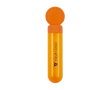 Bellenblaas in diverse kleuren met ringen in 3 maten, 30 ml kleur oranje