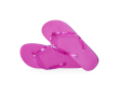 Slippers met EVA-zool, transparante bandjes en logobedrukking - Pool kleur fuchsia