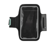Reflecterende sportarmband voor je telefoon met klittenbandsluiting kleur zwart