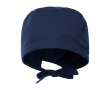 Verpleegmuts van polyester met verstelbare linten 150 g/m² kleur marineblauw