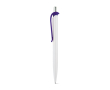 ABS-pen met clip in verschillende kleuren, blauwe inkt kleur paars