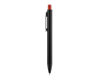 Aluminium balpen met matte afwerking en drukmechanisme, blauwe inkt kleur rood