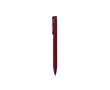 Balpen van gerecycled aluminium met rubberen afwerking, blauwe inkt kleur bordeaux