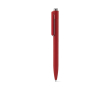 Blauwe inkt balpen van gerecycled aluminium met innovatief clipdesign kleur rood