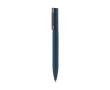 Balpen van 60% gerecycled metaal met elegante clip en blauwe inkt kleur blauw