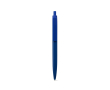 Kunststof pen met grote clip en glanzende afwerking, blauwe inkt kleur blauw