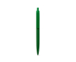 Kunststof pen met grote clip en glanzende afwerking, blauwe inkt kleur groen