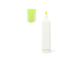 Plastic markeerstift met glanzende afwerking en dop in inktkleur kleur geel