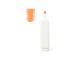 Plastic markeerstift met glanzende afwerking en dop in inktkleur kleur oranje