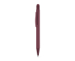 Balpen van gerecycled aluminium met touchpunt en rubberafwerking, blauwe inkt kleur bordeaux
