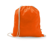 Trekkoordrugzak van gerecycled katoen en polyester 150 g/m² kleur oranje