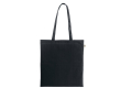Boodschappentas van gerecycled katoen en polyester 150 g/m² kleur zwart