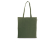 Boodschappentas van gerecycled katoen en polyester 150 g/m² kleur miliair groen