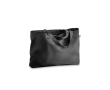 Tas van gerecycled katoen met lange hengsels 280 g/m2 kleur zwart
