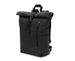 Rolltop-rugzak met bovensluiting en vakken 17L 380 g/m² kleur zwart