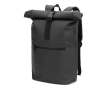 Rolltop-rugzak voor laptop van synthetisch leer 15 L 16\" kleur zwart