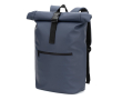 Rolltop-rugzak voor laptop van synthetisch leer 15 L 16\" kleur blauw