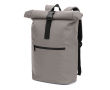 Rolltop-rugzak voor laptop van synthetisch leer 15 L 16\" kleur grijs