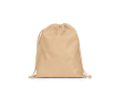 Middelgrote koordtas van non-woven met thermisch gesealde sluiting 60 g/m² kleur lichtbruin