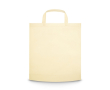 Non-woven tote bag met korte hengsels 80 gr/m2 kleur beige
