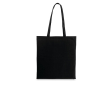 Kleurige katoenen tassen met lange hengsels 105 g/m² Eco Color L kleur zwart